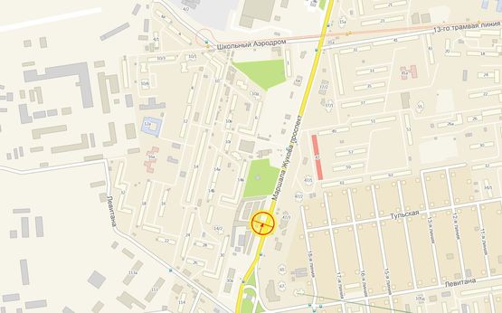 Схема рекламной плоскости по адресу пр-т М.Жукова №47/1 А