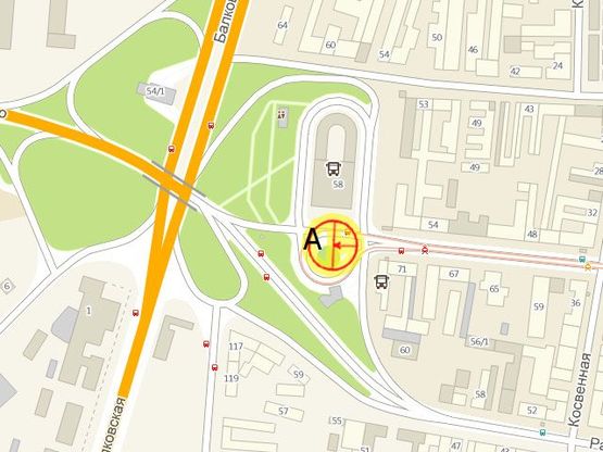 Схема рекламної площини за адресою Автовокзал на кругу А