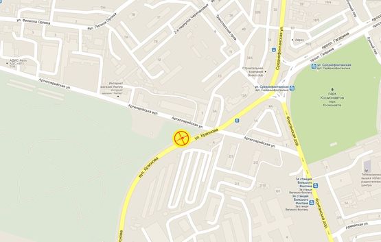 Схема рекламной плоскости по адресу Краснова напротив №3 б В