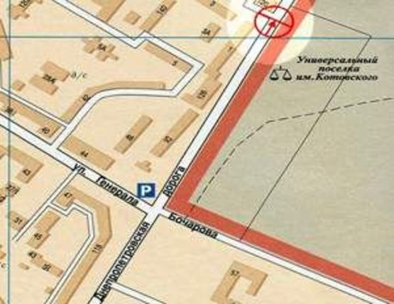 Схема рекламної площини за адресою Днепропетровская дорога Махачкалинская №1 В правая