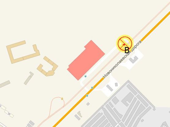 Схема рекламної площини за адресою 1-й км Новониколаевской дороги Таврия-В В