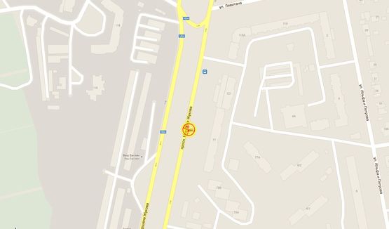 Схема рекламної площини за адресою пр-т М.Жукова напротив №75 А