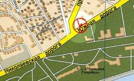 Схема рекламної площини за адресою Южная дорога №3 А