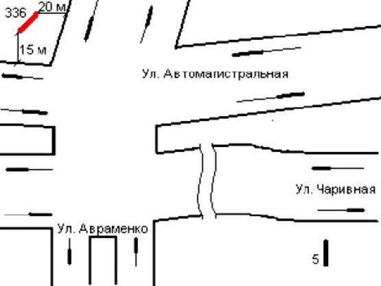 Схема рекламной плоскости по адресу 002_Запорожье_Авторазвязка Москва-Симферополь-Донецк (рядом Амстор и  заправка шел)