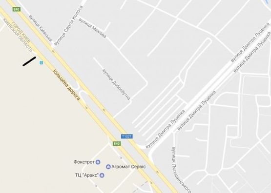 Схема рекламной плоскости по адресу Кольцевая дорога,  возле ТЦ "Аракс"