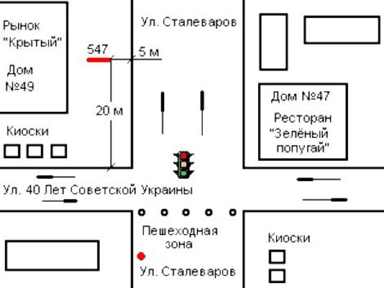 Схема рекламной плоскости по адресу 024_Запорожье_Независимой Украины / ул Сталеваров