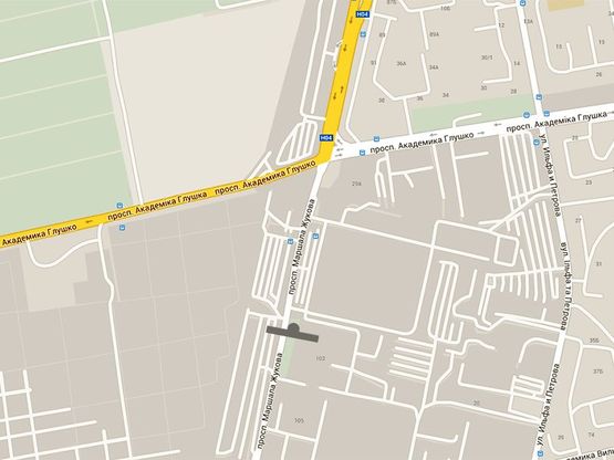 Схема рекламной плоскости по адресу Маршала Жукова пр-т- р-н Оптового рынка