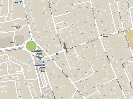 Схема рекламної площини за адресою Львовская - Новгородская