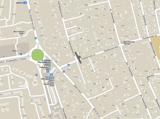 Схема рекламной плоскости по адресу Львовская - Новгородская