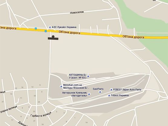 Схема рекламной плоскости по адресу Авторынок -выезд