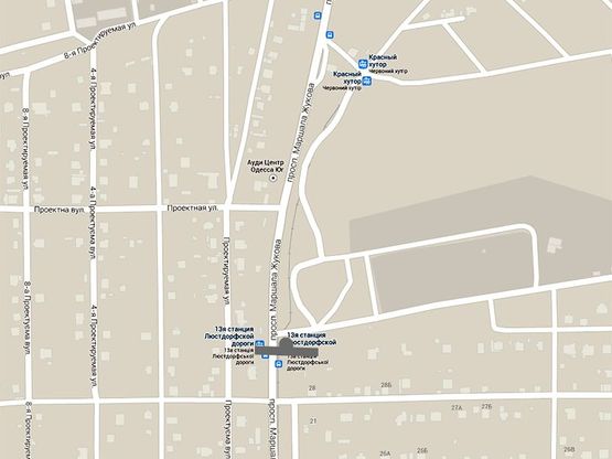 Схема рекламной плоскости по адресу Маршала Жукова пр-т- автосалон АУДИ