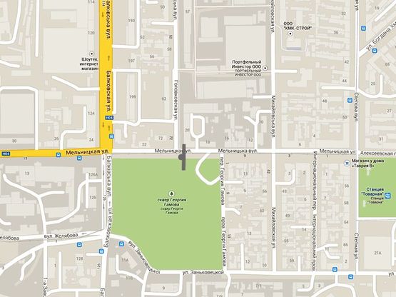 Схема рекламної площини за адресою Мельницкая-Головковская