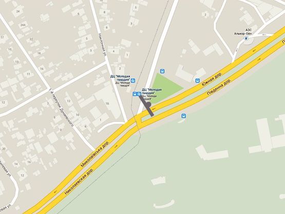 Схема рекламної площини за адресою Николаевская дор.- пр-т Добровольского***