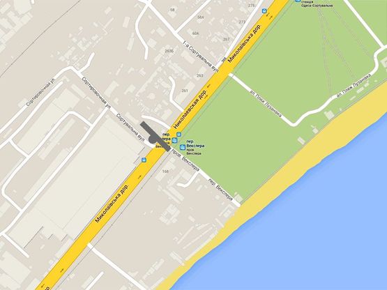 Схема рекламной плоскости по адресу Николаевская дор-пляж Лузановка (Гусак)