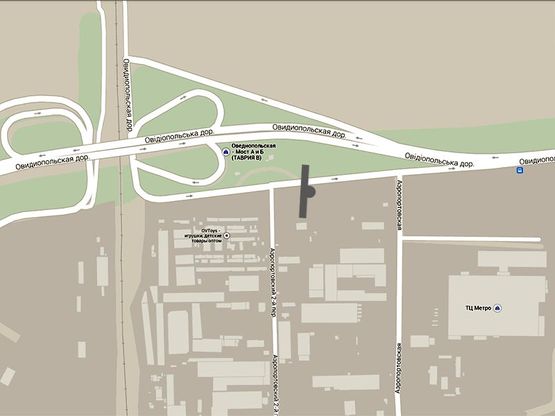 Схема рекламной плоскости по адресу Овидиопольское шоссе - "МЕТРО"1