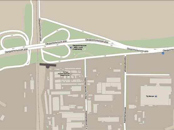 Схема рекламної площини за адресою Овидиопольское шоссе - "МЕТРО"2