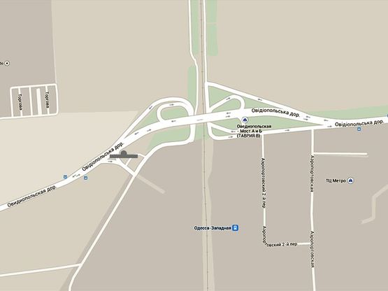 Схема рекламной плоскости по адресу Овидиопольское шоссе-Промрынок "7 км"