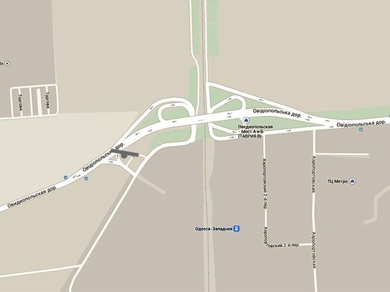 Схема рекламної площини за адресою Овидиопольское шоссе-Промрынок "7 км"