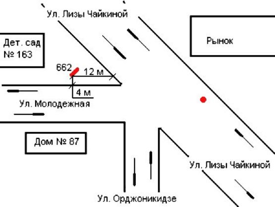Схема рекламної площини за адресою 030_Запорожье_ ул Павлокичкаская  / ул Молодёжная