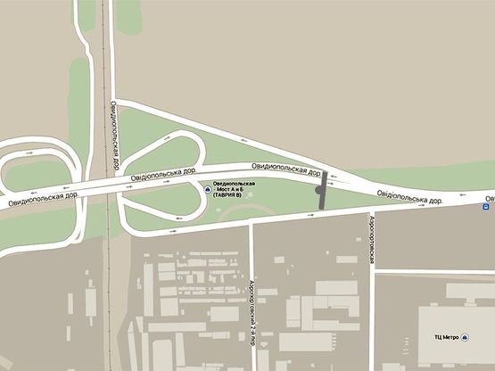 Схема рекламной плоскости по адресу Овидиопольское шоссе- " Эпицентр" ГУСАК