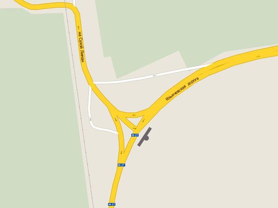 Схема рекламной плоскости по адресу Одесса-Ильичевск - переезд Сухой лиман