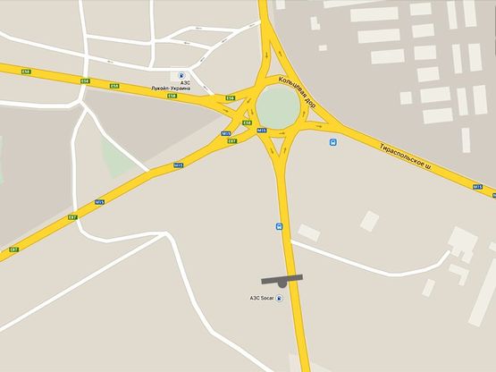 Схема рекламної площини за адресою Окружная дор- 2 Столба (АЗС " Sacar)