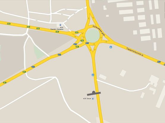 Схема рекламної площини за адресою Окружная дор- 2 Столба (АЗС " Sacar)