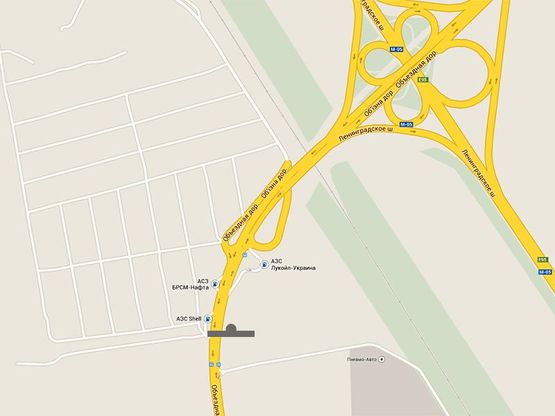 Схема рекламной плоскости по адресу Окружная дор-ресторан "Сакартвелло"