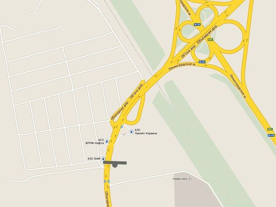 Схема рекламної площини за адресою Окружная дор-ресторан "Сакартвелло"