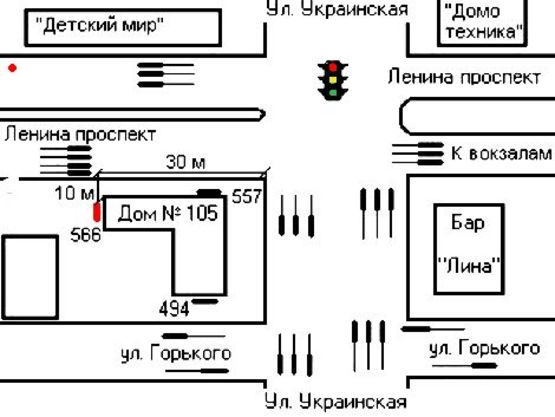 Схема рекламной плоскости по адресу 033_Запорожье_пр. Соборный / ул Украинская фасад, верхний