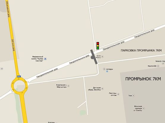 Схема рекламної площини за адресою Промрынок 7 км ( в город)