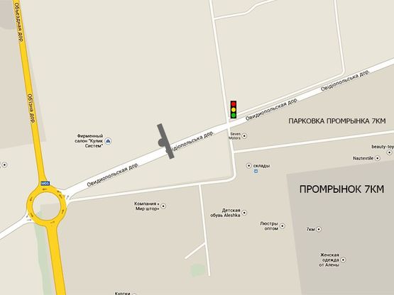 Схема рекламної площини за адресою Промрынок 7 км ( из города)