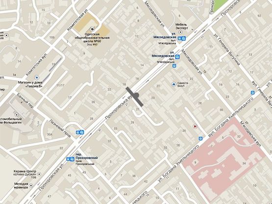 Схема рекламної площини за адресою Прохоровская-27 ( автотюнинг)