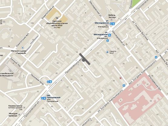 Схема рекламної площини за адресою Прохоровская-27 ( автотюнинг)