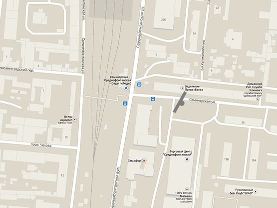 Схема рекламної площини за адресою Семинарская-пер Семафорный