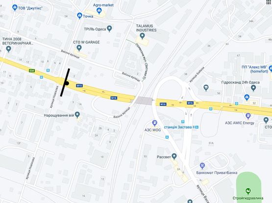 Схема рекламної площини за адресою Столбовая,2 в центр левый