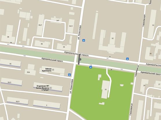 Схема рекламної площини за адресою Адмиральский пр-т - ул.Краснова*** ( в центр)