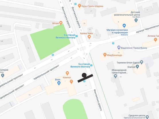 Схема рекламної площини за адресою 5 ст.Большого Фонтана
