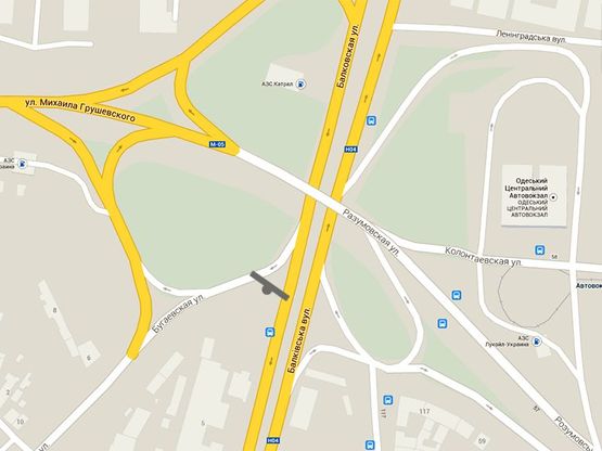 Схема рекламної площини за адресою Балковская -ул.Бугаевская