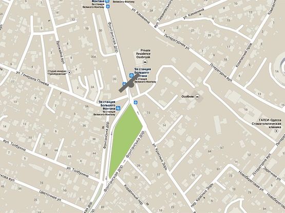 Схема рекламної площини за адресою 9 ст.Большого Фонтана