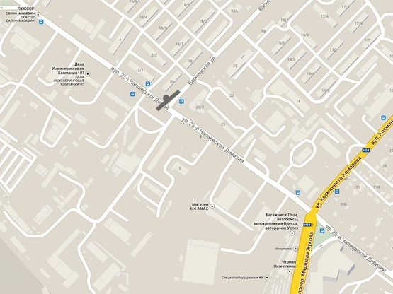 Схема рекламной плоскости по адресу Варненская - ул.25 Чап.Дивизии