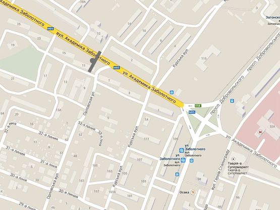 Схема рекламної площини за адресою Заболотного-11