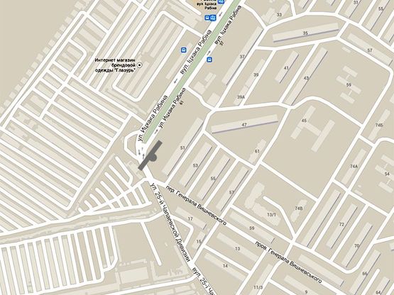 Схема рекламної площини за адресою И.Рабина - 25 Чап. Дивизии
