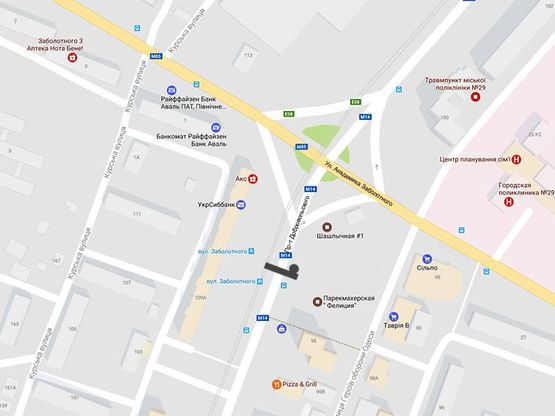 Схема рекламної площини за адресою Добровольского 98/4 (Гусак)