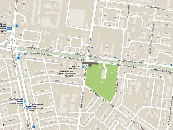 Схема рекламної площини за адресою Краснова - к-тр"Вымпел"***