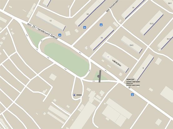 Схема рекламної площини за адресою 27 Чап.дивизии -магазин "Обжора" с пр-та Мжукова) (левый)