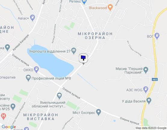 Схема рекламної площини за адресою пер.вул.П. Мирного - Залізняка