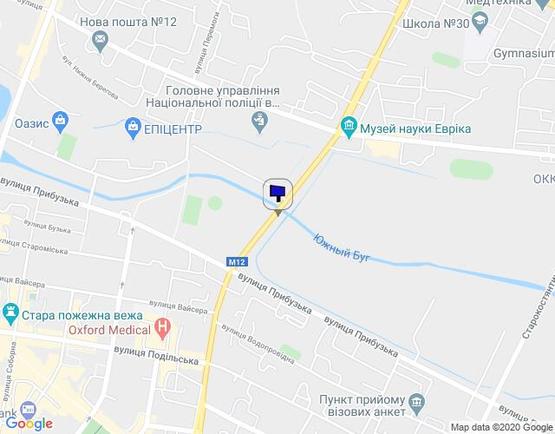 Схема рекламної площини за адресою вул. Свободи (навп Палацу творчості перед мост)