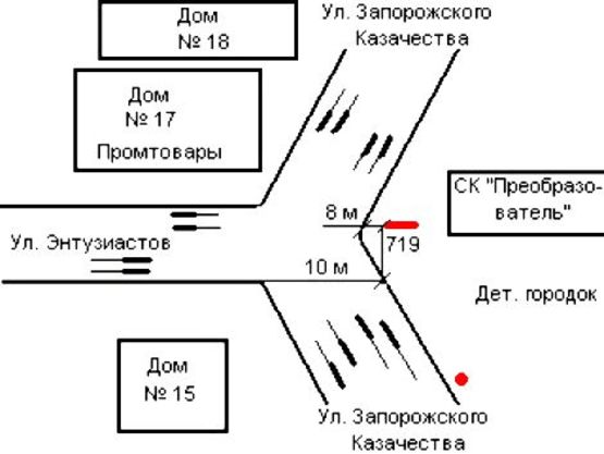 Схема рекламной плоскости по адресу 076_Запорожье_ул.Энтузиастов