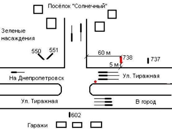 Схема рекламної площини за адресою 081_Запорожье_Солнечное шоссе